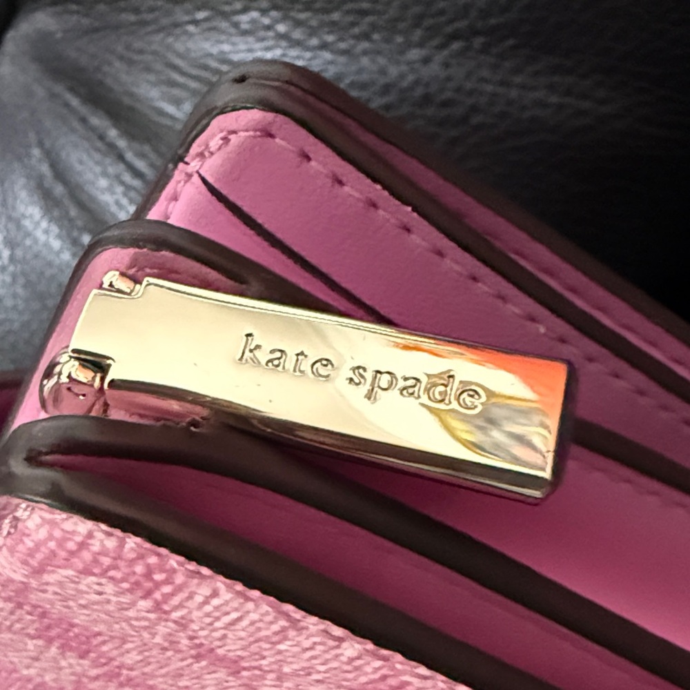 Kate Spade Pink Floral Pattern Spade Wallet - Picture 15 of 15